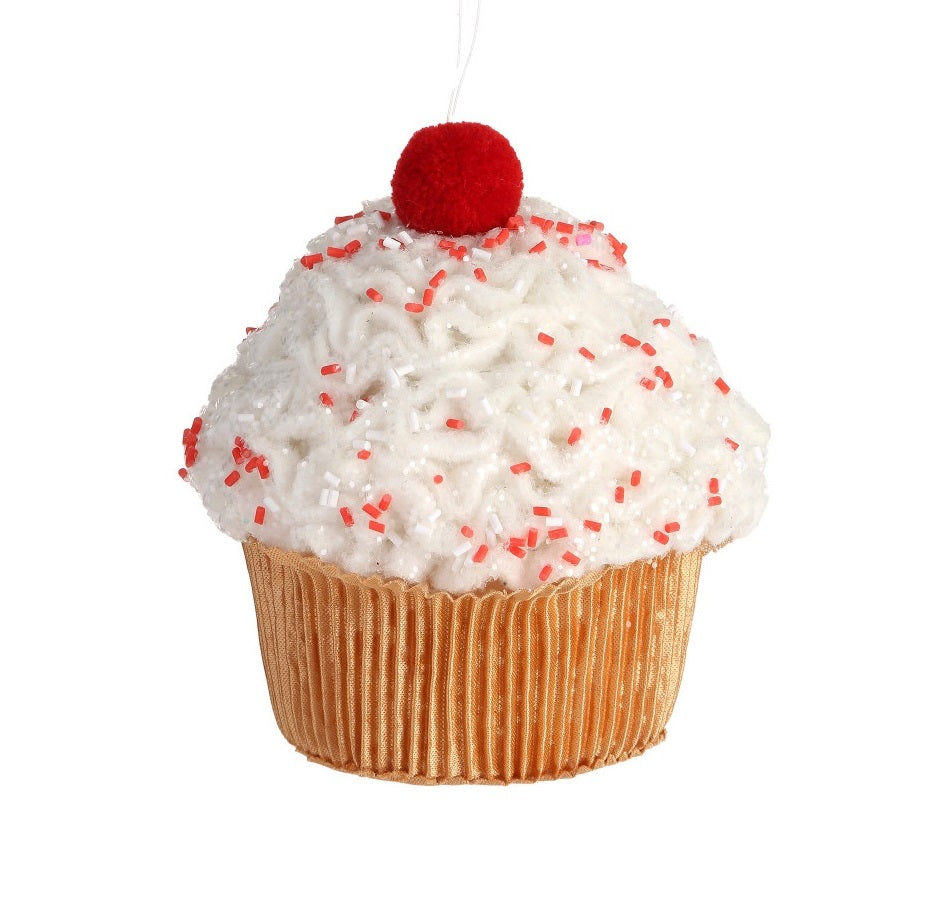 5" Sweet Sprinkled Cupcake Ornament