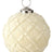 Diamond flocked ornament. One is ivory colored and one is taupe colored.