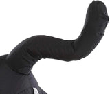 Halloween inflatable shaped like a black cat ready to pounce.