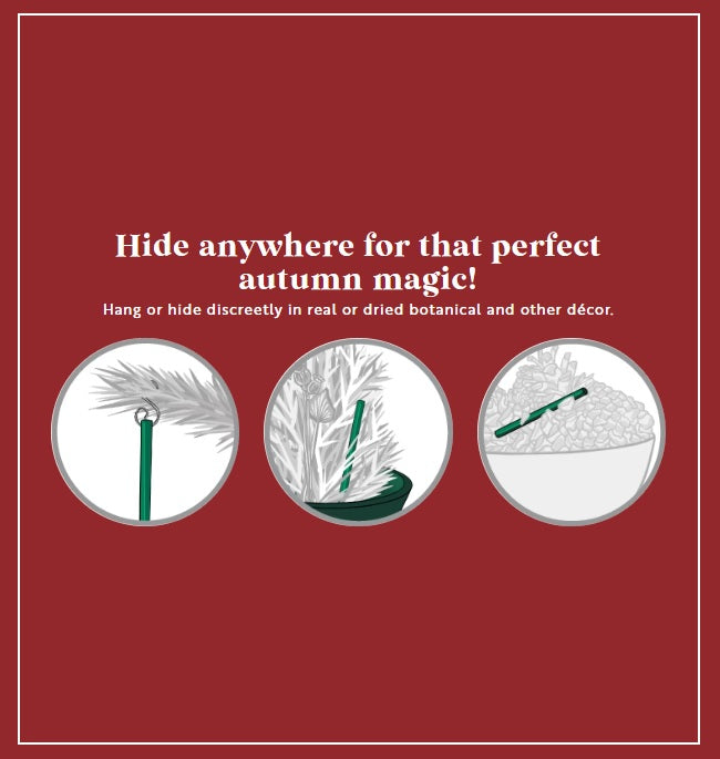 Fragrance-Infused Paper Sticks. Set of 6 scented ornaments that smell like Pumpkin and Cider.