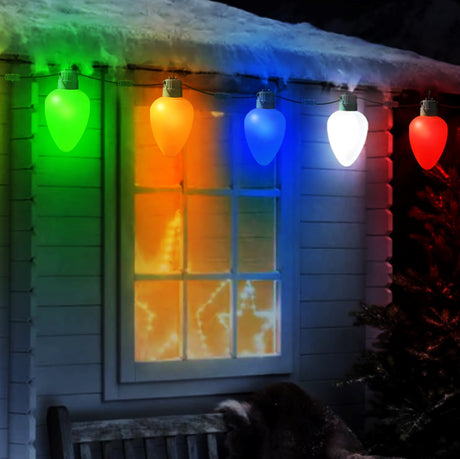 Jumbo LED bulb decorations.