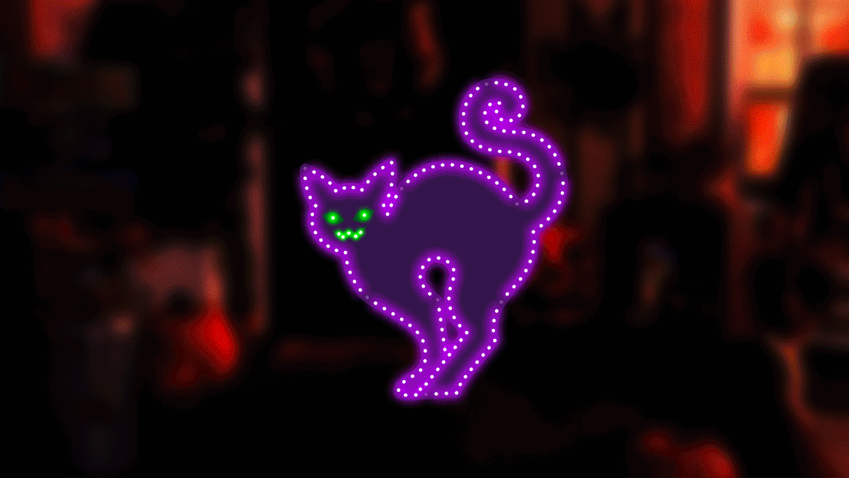 16" Hi-Vibrant LED Cat Halloween Decoration