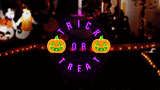 40" Twinkling Trick or Treat Halloween Wreath with Jack-O-Lanterns