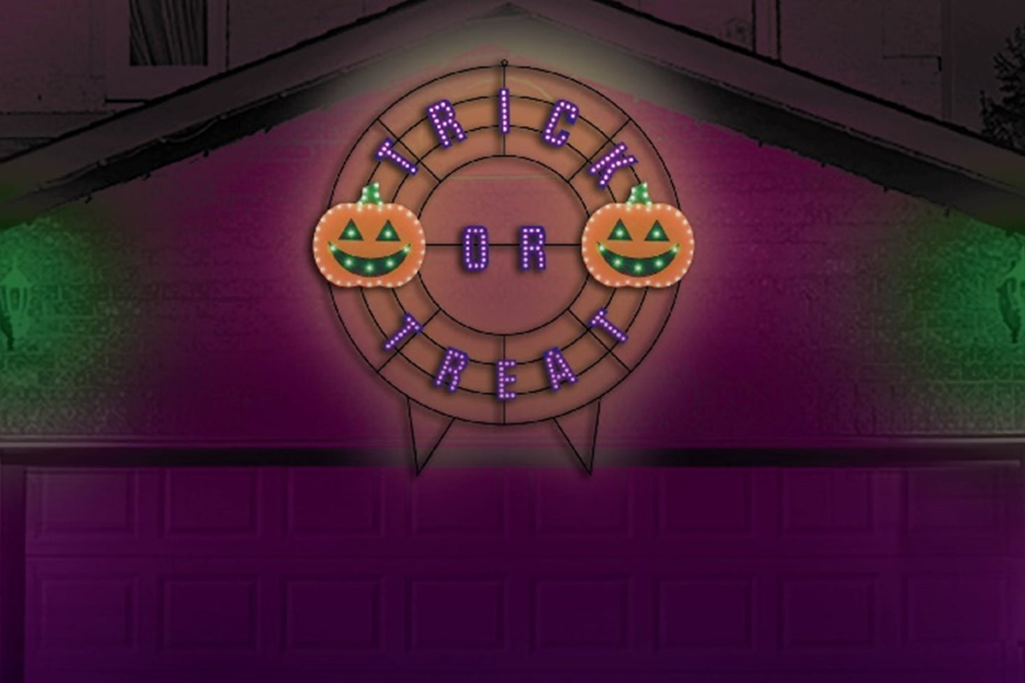 Twinkling Trick or Treat Halloween Wreath | Halloween Decor