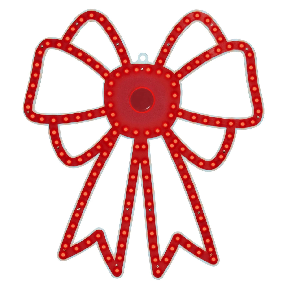 This image shows the red bow LED decoration on a white background.
