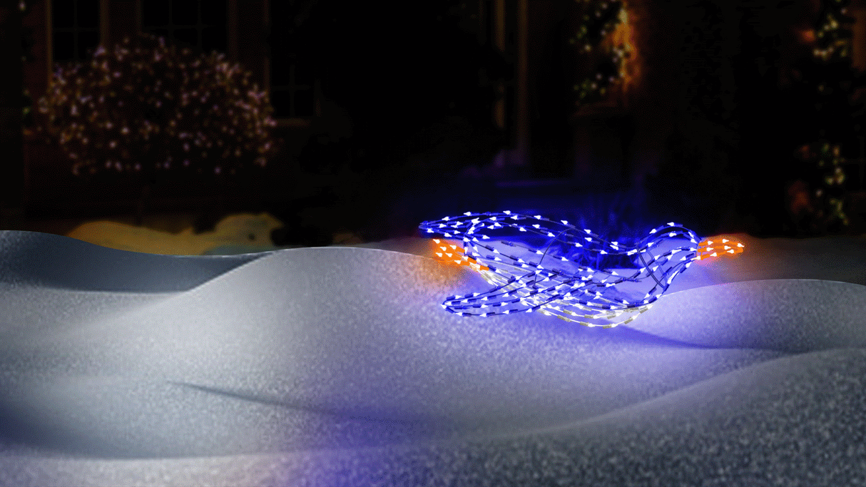 30" Twinkling LED Sliding Penguin Outdoor Wire Sculpture