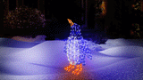 30" Twinkling LED Standing Penguin Christmas Decoration
