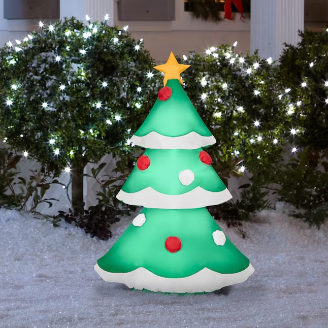3.5' Airblown® Christmas Tree with Snowy Layers Inflatable – American Sale