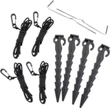 Stakes and tethers for an inflatable.