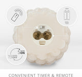Battery-Operated LED Wax Pine Cone Candle with Timer