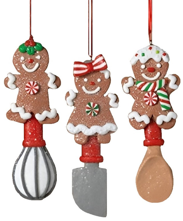 This image shows the three different gingerbread ornaments available.