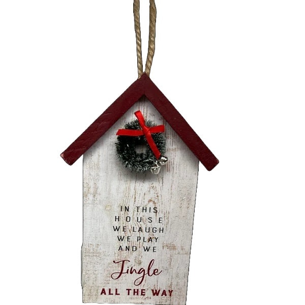 6" Vintage Wooden Holiday Sign Ornament