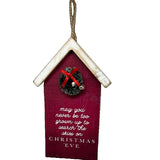 6" Vintage Wooden Holiday Sign Ornament