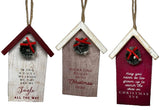 6" Vintage Wooden Holiday Sign Ornament