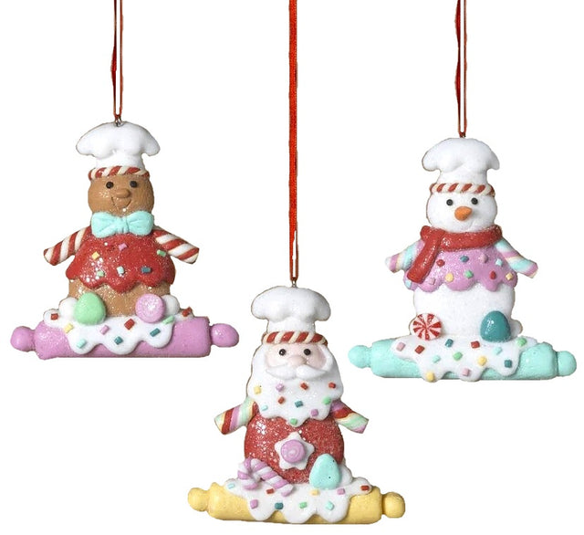 This image shows the three different ornament options available for this specific ornament.