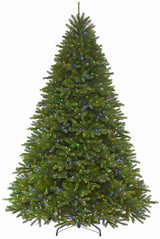 Artificial tree pre-lit with dual lights. Lights change from clear to multi-colored.