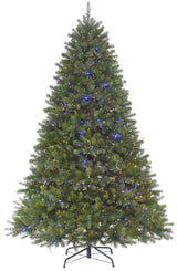 Pre-lit artificial tree. Lights are dual. Lights change from warm white to multi-colored.