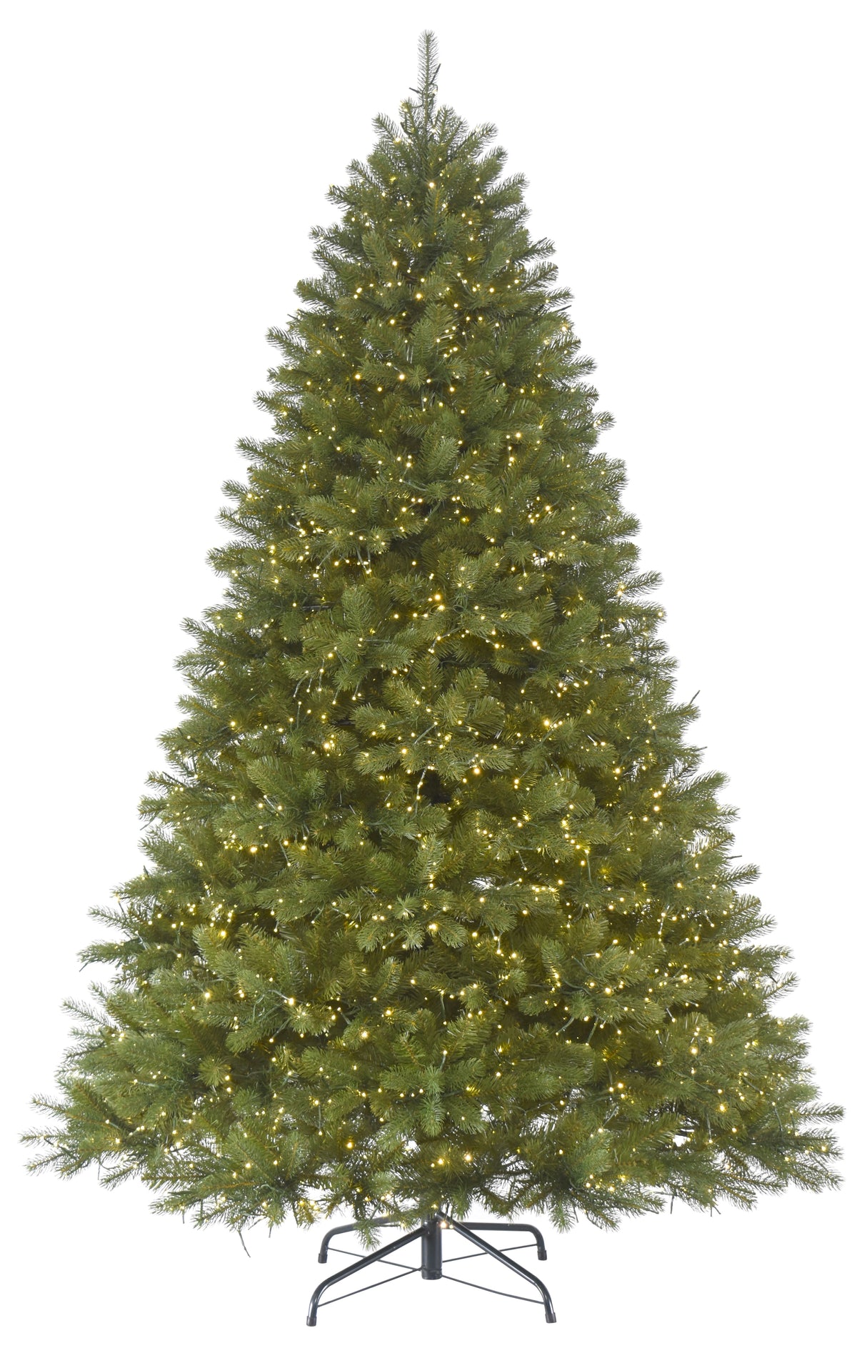 Pre-lit artificial tree. Lights are dual. Lights change from warm white to multi-colored.