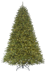 Pre-lit artificial tree. Lights are dual. Lights change from warm white to multi-colored.