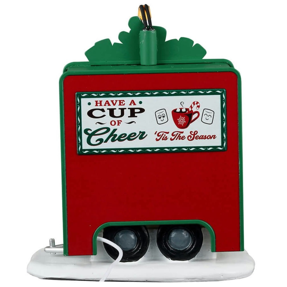 The back of a Lemax table accent for your Lemax Village display. It's the Cocoa Express #34149