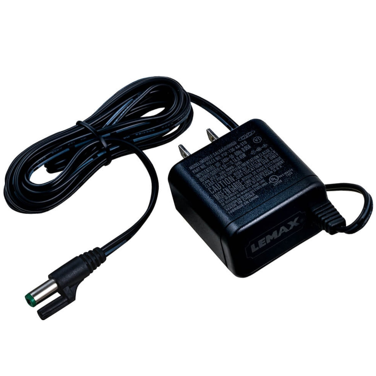 A black power adaptor for Lemax displays.