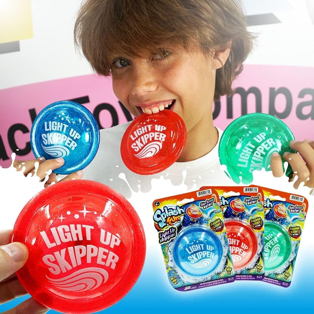 Splash Fun Light Up Water Skipper Disc Toy