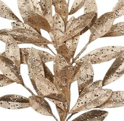 This is an up close view of some of the leaves with the glitter flecks.
