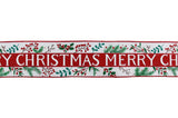 10 Yards of Holly & Mistletoe Merry Christmas Ribbon
