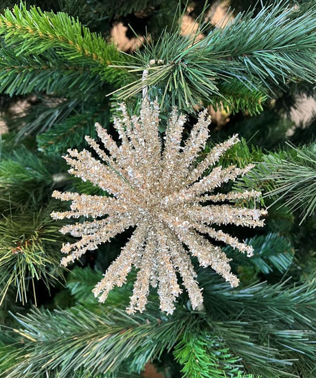 6" Champagne Starburst Ornament