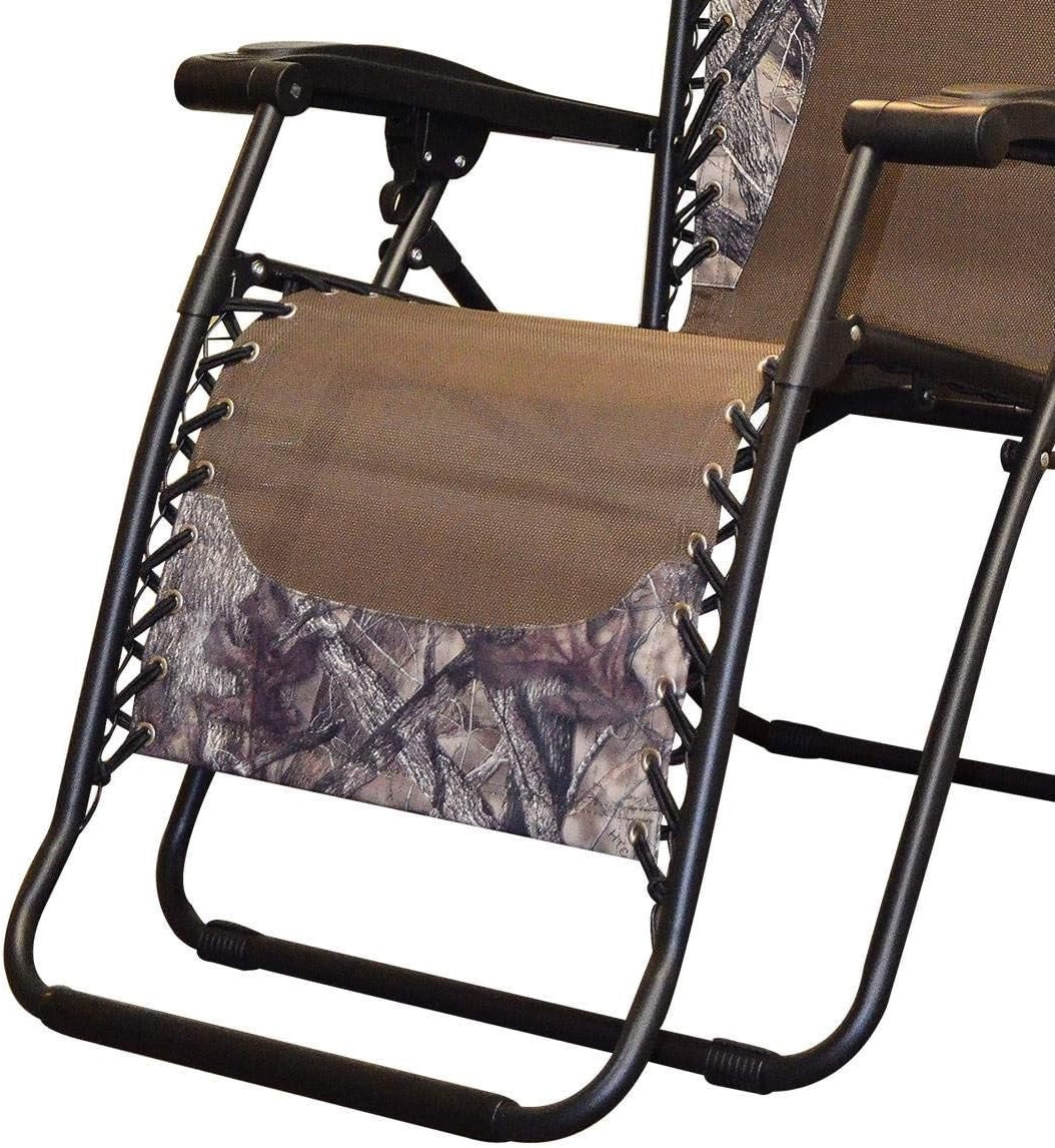 This image shows the footrest on the camouflage chair.