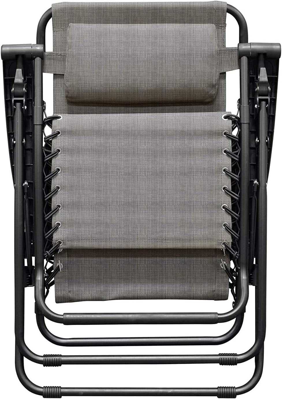 This image shows the grey chair all folded up.