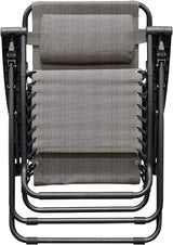This image shows the grey chair all folded up.