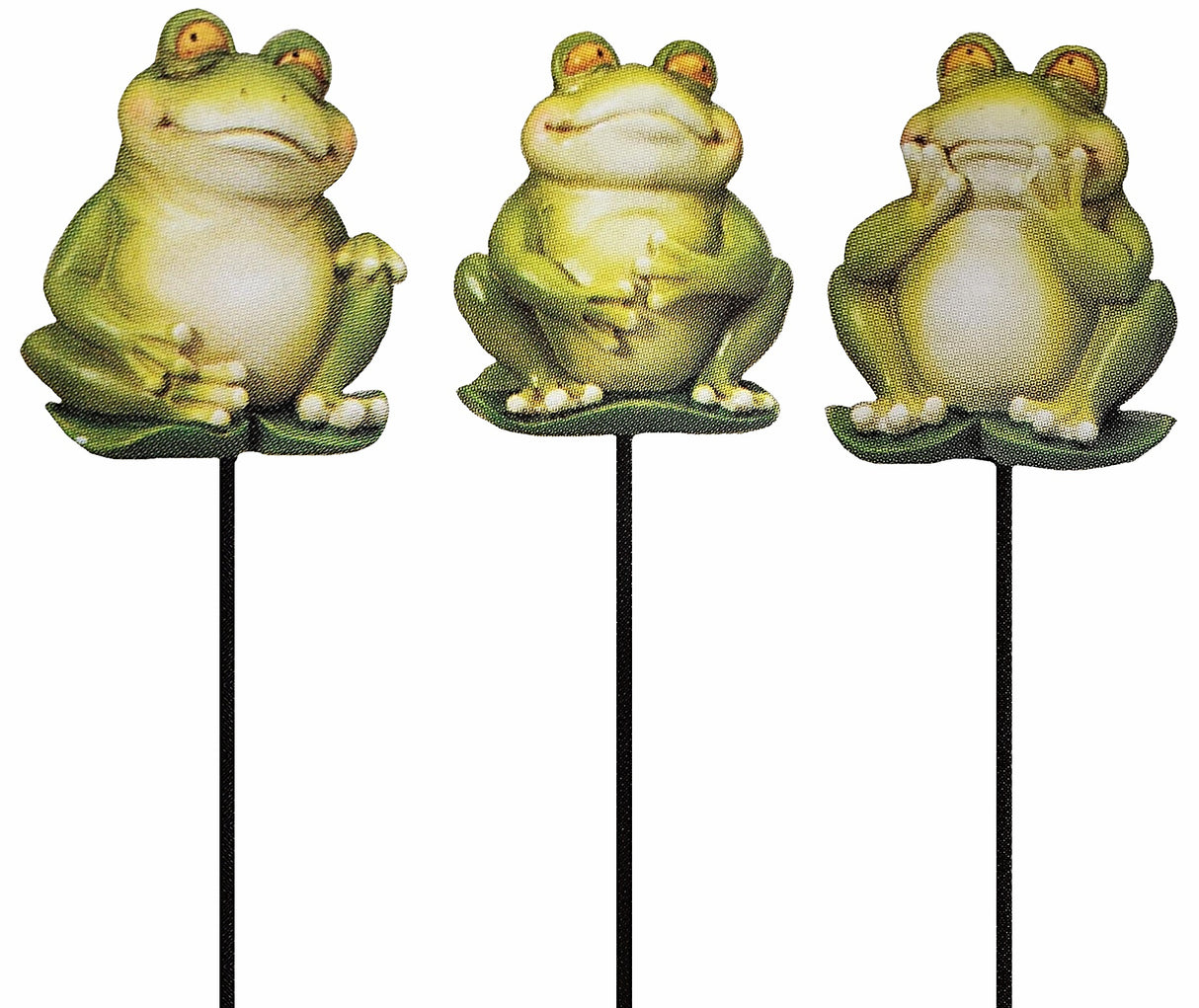 13.5" Resin Frog Garden Stake Decoration