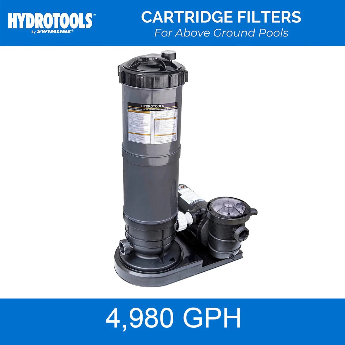 SURE-FLO 100 SQ FT Cartridge Filter System with 1.2 THP Pump
