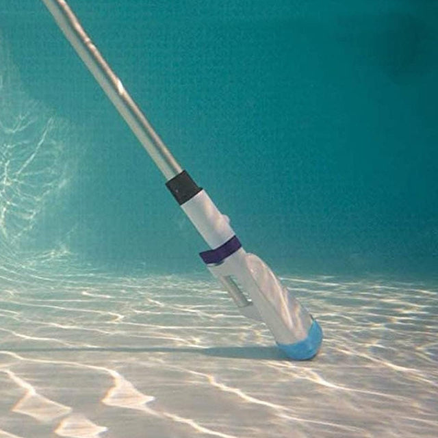 This is a lifestyle image showing the pool vacuum in use at the bottom of a pool.