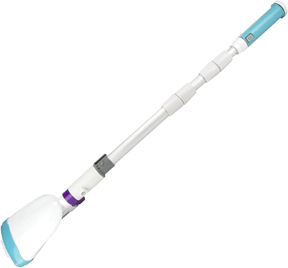 This image shows what the pool vacuum looks like when it's all put together.