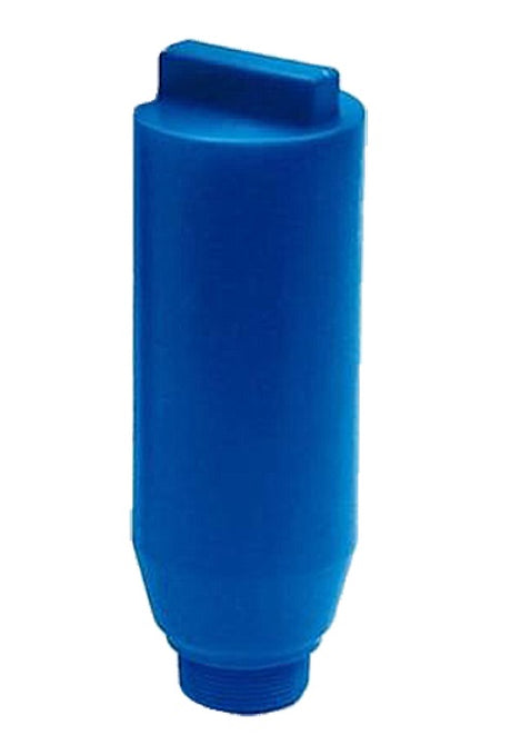 This image shows a blue plug that goes into your skimmer to keep it from freezing.
