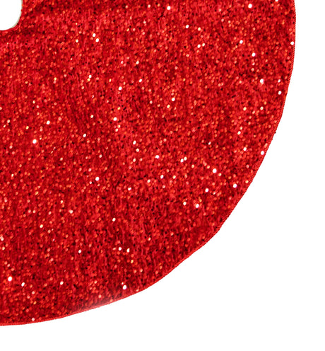 48" Red Sequin Christmas Tree Skirt