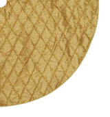48" Gold and Glitter Criss-Cross Silk Tree Skirt