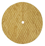 48" Gold and Glitter Criss-Cross Silk Tree Skirt