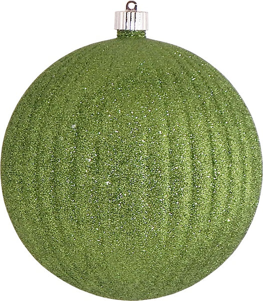 Lime Green Ripple Glitter Ball Ornament | Shatterproof Ornaments ...