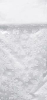 20.5" White & Silver Glitter Snowflake Christmas Stocking