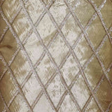 48" Gold and Glitter Criss-Cross Silk Tree Skirt