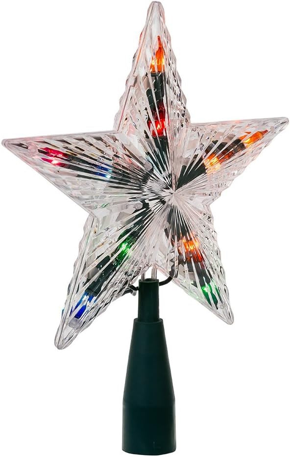 Multi-Colored Crystal Christmas Star Tree Topper