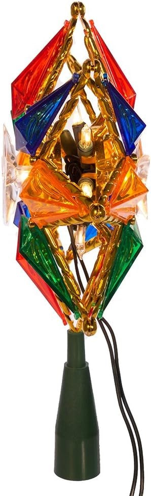 Multi-Colored 8-Point Christmas Star Tree Topper