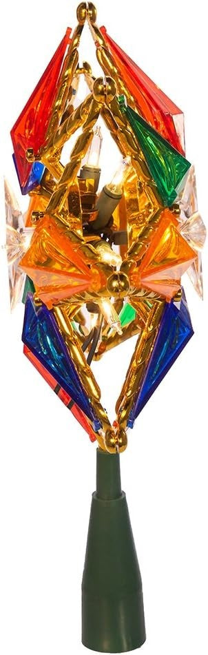 Multi-Colored 8-Point Christmas Star Tree Topper