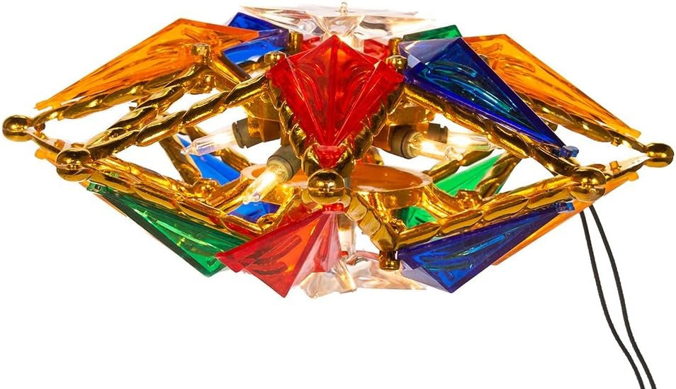 Multi-Colored 8-Point Christmas Star Tree Topper