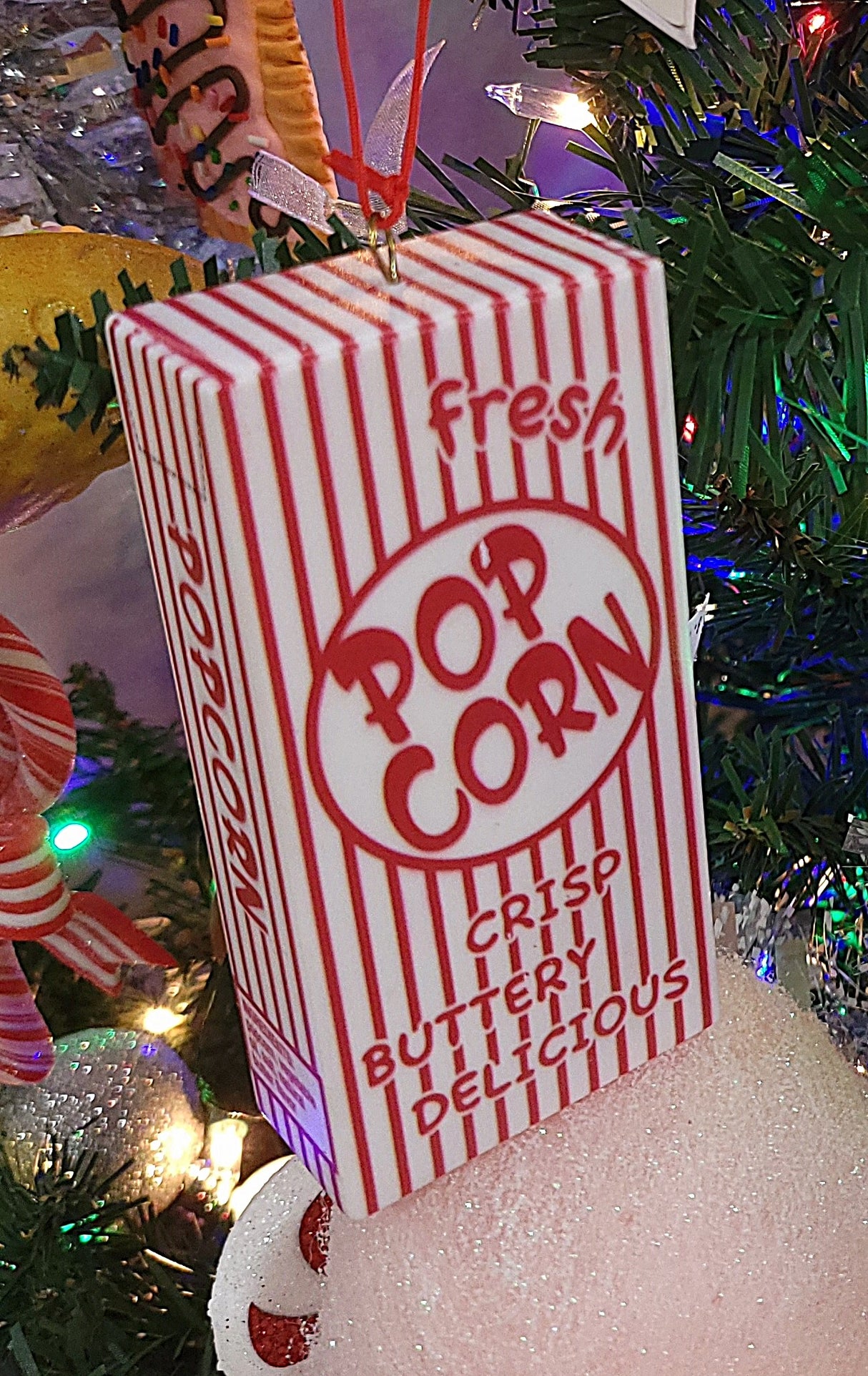 4" Popcorn Box Ornament