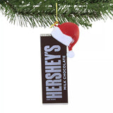 Chocolate Candy with Santa Hat Ornament