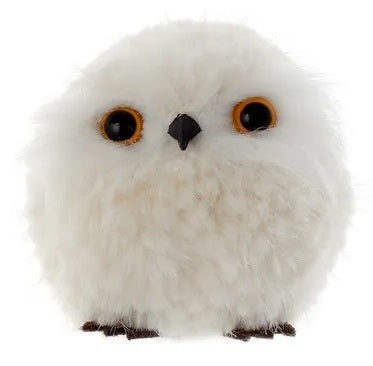 3.15" Fluffy White Owl Ornament